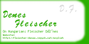 denes fleischer business card